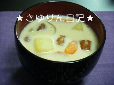 濃厚でまろやか～★味噌入り豆乳スープの写真