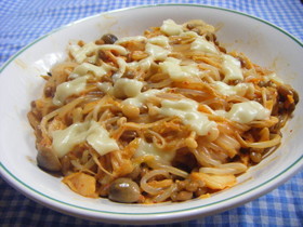 簡単ヘルシー❤納豆キムチダイエットパスタ