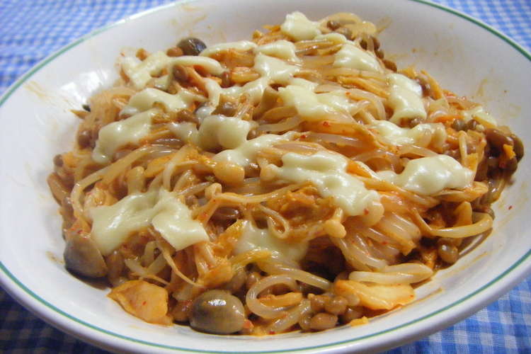 簡単ヘルシー 納豆キムチダイエットパスタ レシピ 作り方 By はにぃみるく クックパッド