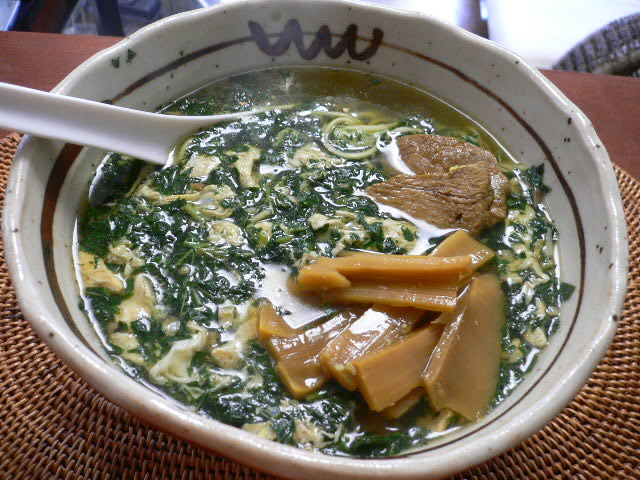 中華風モロヘイヤスープの画像