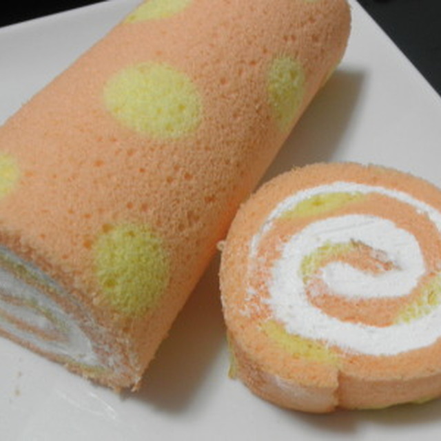 くるくるドットロールケーキ レシピ 作り方 By Usako１ クックパッド 簡単おいしいみんなのレシピが350万品