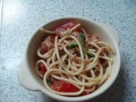 冷たいパスタ