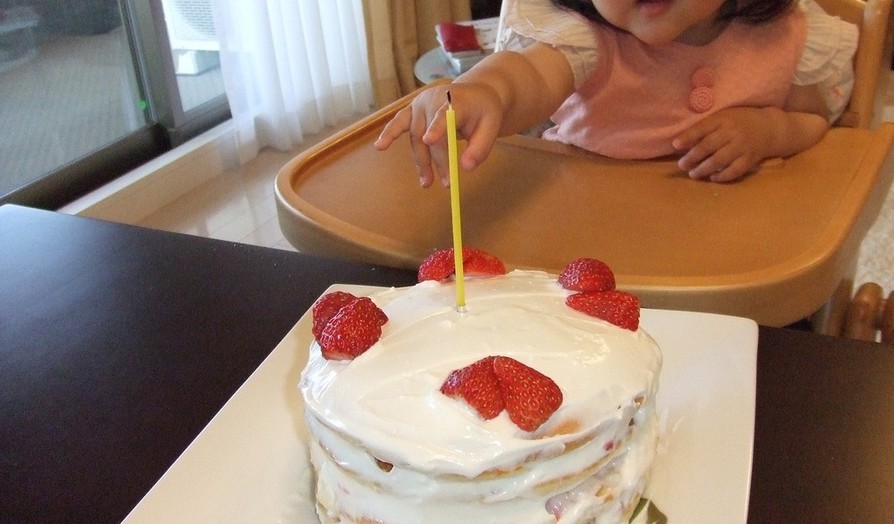１歳☆初めてのバースデーケーキの画像