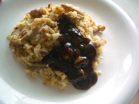 Wブラックあんかけチャーハン