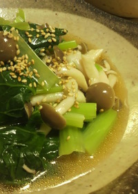 調理３分✿小松菜と本シメジのポン酢和え