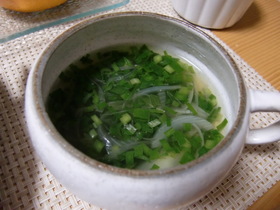 ニラたっぷりスープ♪