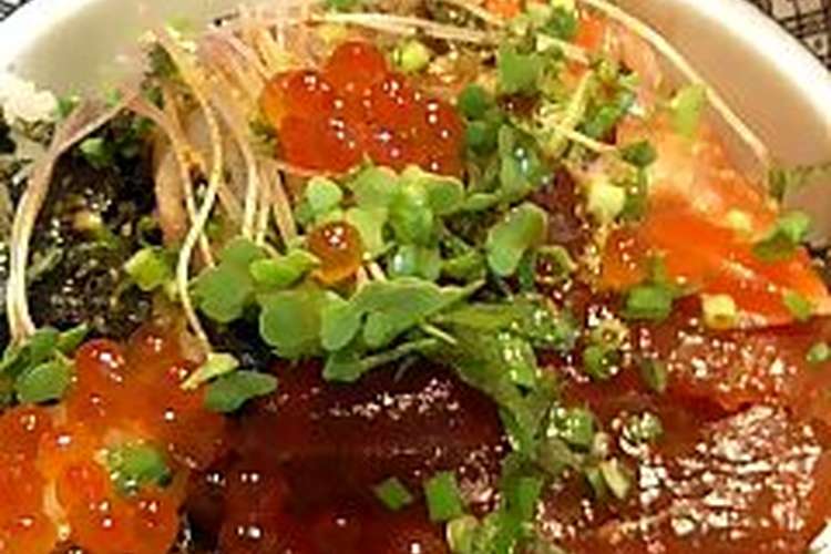 超簡単 白ご飯で海鮮丼 レシピ 作り方 By ｋａｎａマンマ クックパッド 簡単おいしいみんなのレシピが364万品
