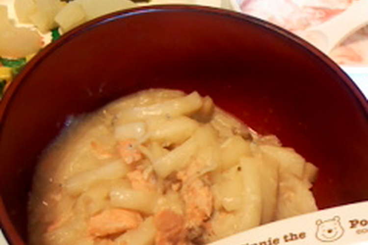 離乳食後期 鮭しらすミルクうどん レシピ 作り方 By ヵりｎ クックパッド 簡単おいしいみんなのレシピが360万品