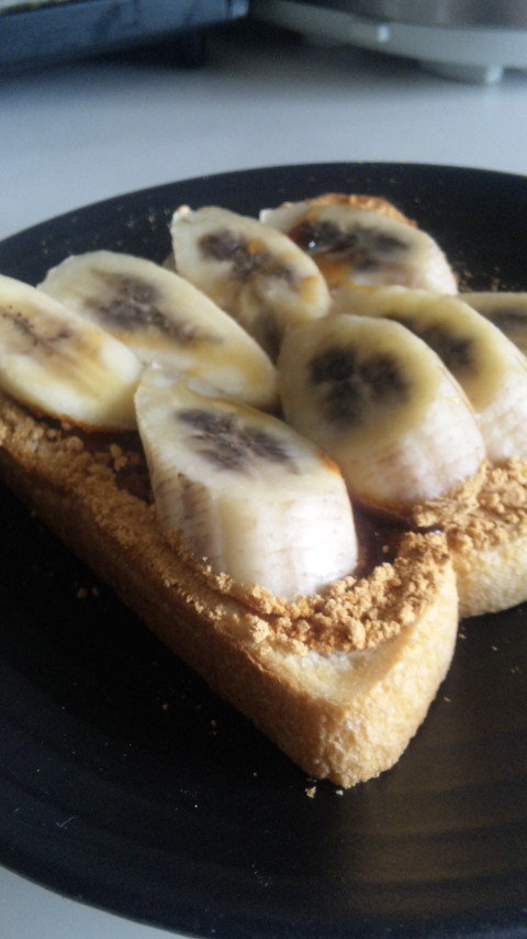 バナナ黒みつ☆きな粉トーストの画像