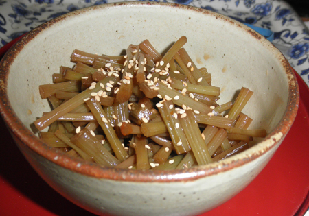 蕗の中華風テンメンジャン煮の画像