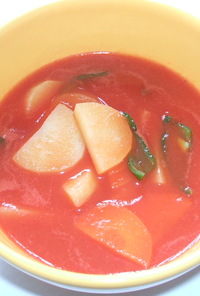 トマトジュースで作る冷製トマトスープ