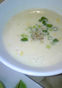 コーンの豆乳スープ