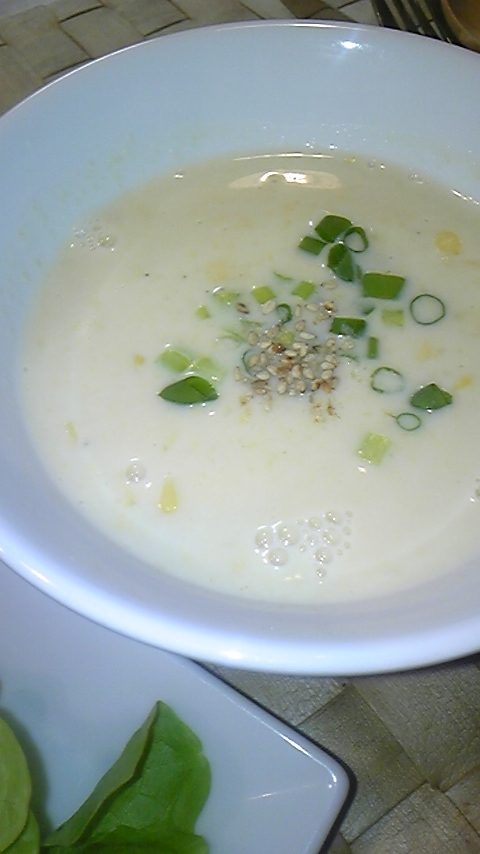 コーンの豆乳スープの画像