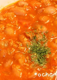 野菜ジュースで作る！金時豆のスープ