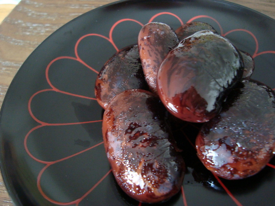 圧力鍋で紫花豆の甘煮の画像