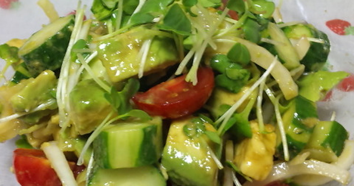 キュウリとアボカドのサラダのレシピ