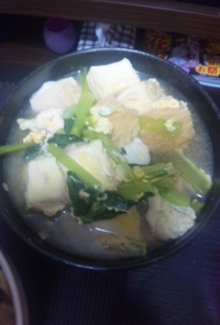 小松菜と厚揚げの含め煮