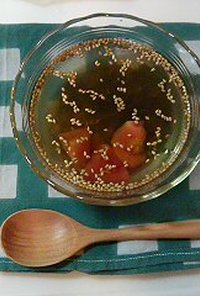 レンジで☆トマトワカメスープ