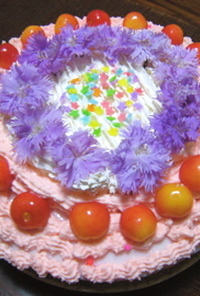 誕生日☆いちごババロア+レアチーズケーキ