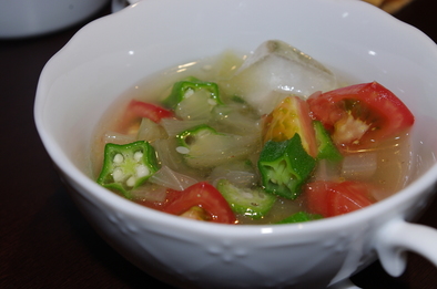 冷製　七夕スープサラダの写真