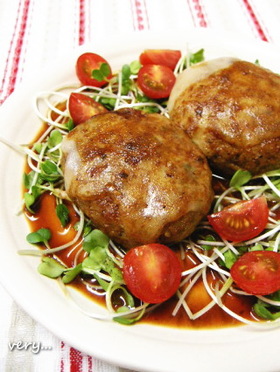 ☆牛蒡と人参が入った根菜のハンバーグ☆