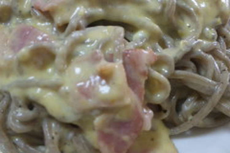 蕎麦de節約ﾀﾞｲｴｯﾄｶﾙﾎﾞﾅｰﾗ レシピ 作り方 By みいち クックパッド