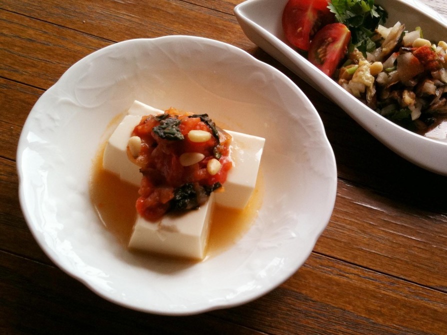 トマトバジルなお豆腐の画像