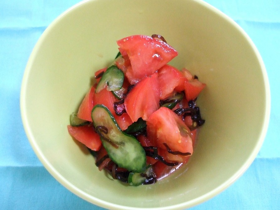 トマトと塩こんぶの夏サラダの画像