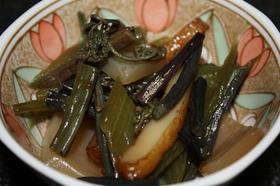 フキとワラビの油炒め