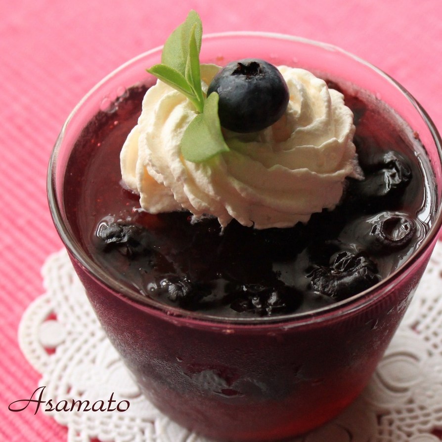 ブルーベリーゼリーサラダのレシピ