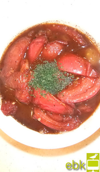 トマトのバルサミコ酢炒めの画像