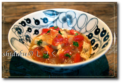 高野豆腐の洋風トマトあんかけ♪の写真