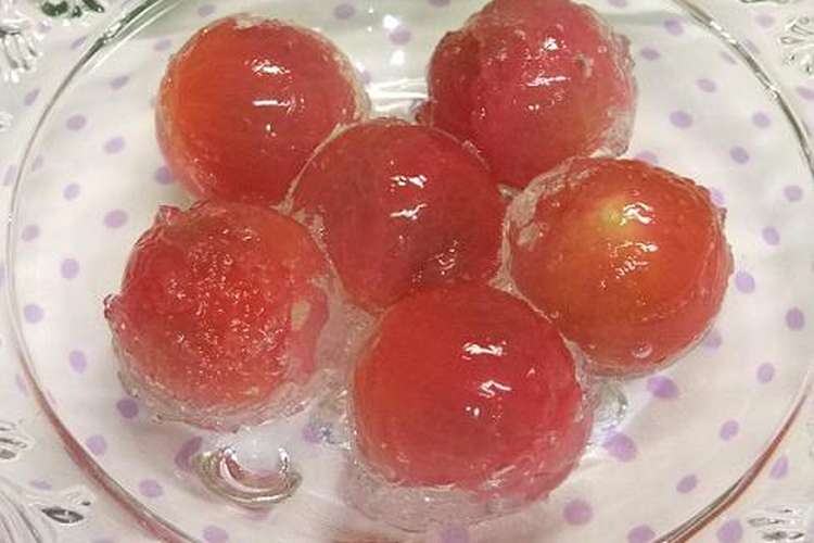 シュワぷるるん 丸ごとミニトマトのゼリー レシピ 作り方 By Chokomi513 クックパッド 簡単おいしいみんなのレシピが349万品