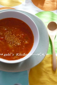 ☆簡単♪キムチとトマトの【赤い】スープ☆