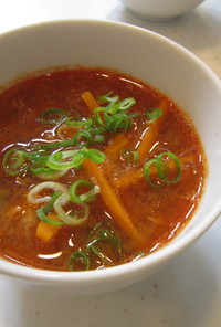 キムチ団子と春雨のスープ