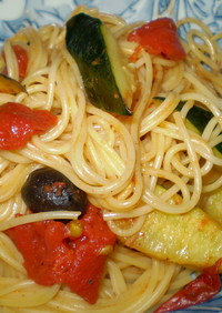 ズッキーニ＆トマト　のスパゲティ