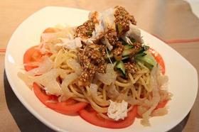 バンバンジー風冷製パスタ