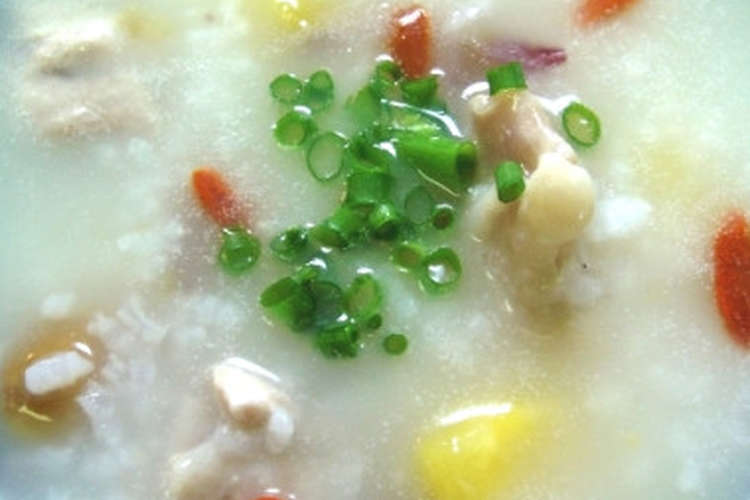 香港式本格中華粥 鶏とサツマイモ編 レシピ 作り方 By Kajinのだんな クックパッド 簡単おいしいみんなのレシピが352万品