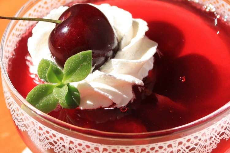 少しだけ贅沢 アメリカンチェリーのゼリー レシピ 作り方 By 有頂天 クックパッド