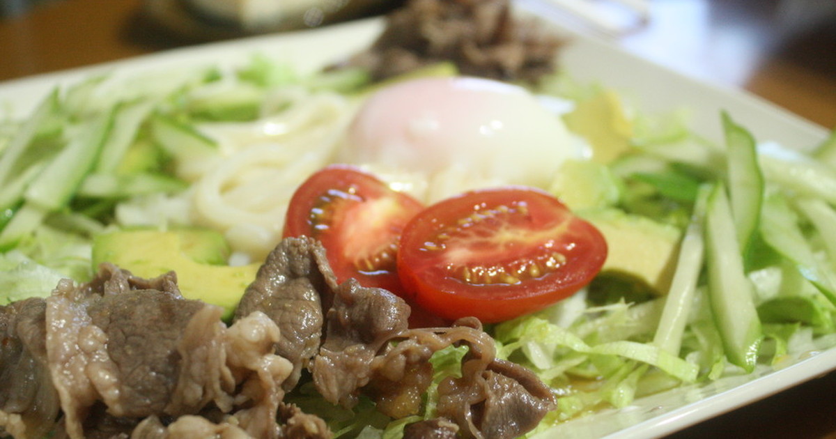 牛肉の冷しゃぶサラダうどん by saku_ra4 【クックパッド】 簡単おいしいみんなのレシピが317万品