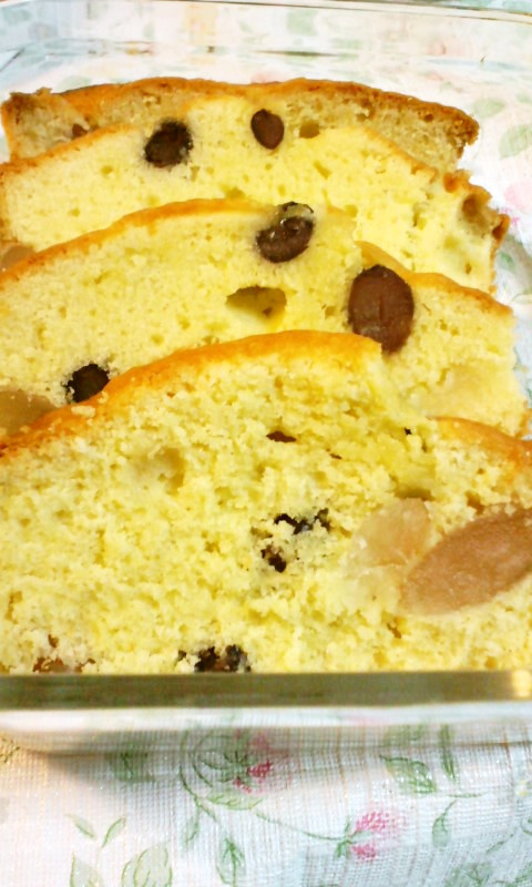 甘納豆パウンドケーキの画像