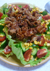 ☆カリカリ豚の夏野菜サラダ☆