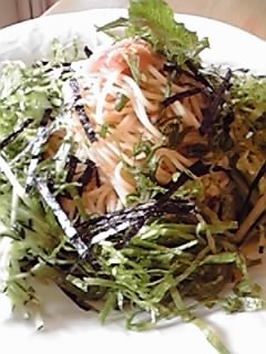タラコのサラダスパゲッティー　の画像