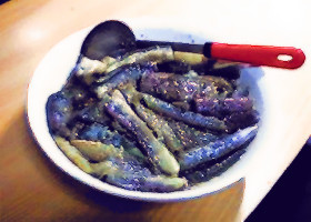 レンジでナスのお浸し