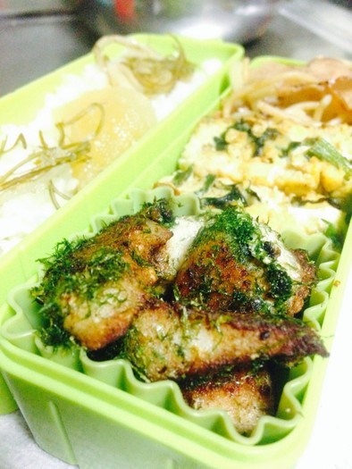 お弁当に☆鶏胸肉・ささみの青のり焼き♥♪の写真