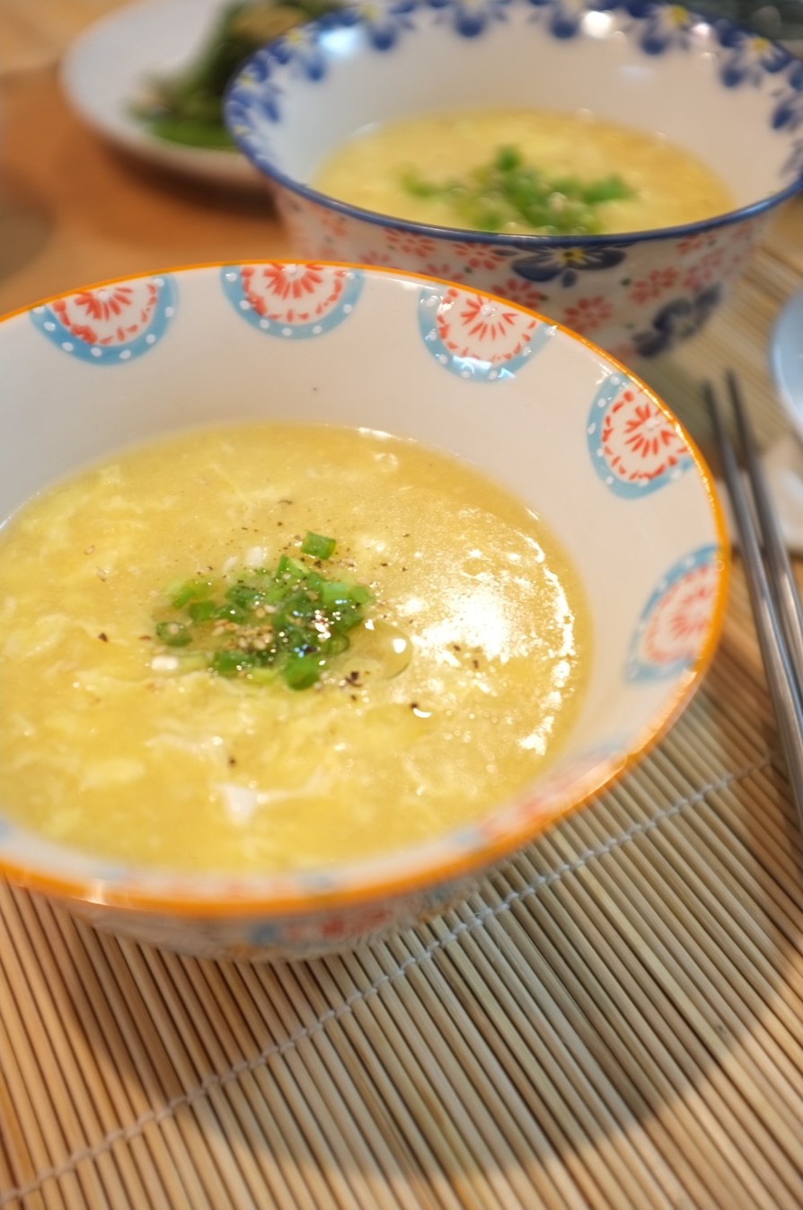 粟米湯☆コーンと玉子の中華スープ♪の画像