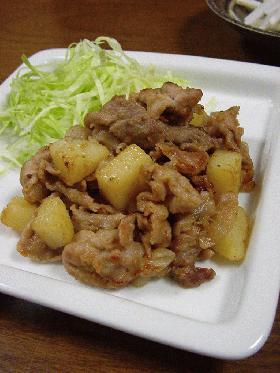 豚肉のにんにく味噌焼き。