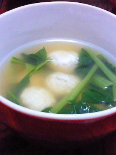 ☆簡単☆豆腐入り鶏団子の中華スープの写真