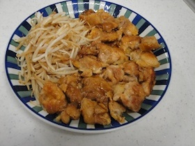 鶏モモともやしの甘酢煮