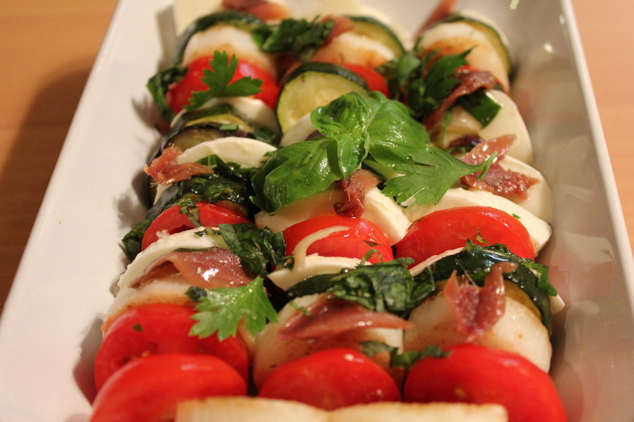 トマトと焼き野菜のマリネの♡カプレーゼの画像